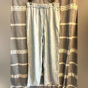 Banana Republic Chambray tie-front Wide Leg Pant Size Small